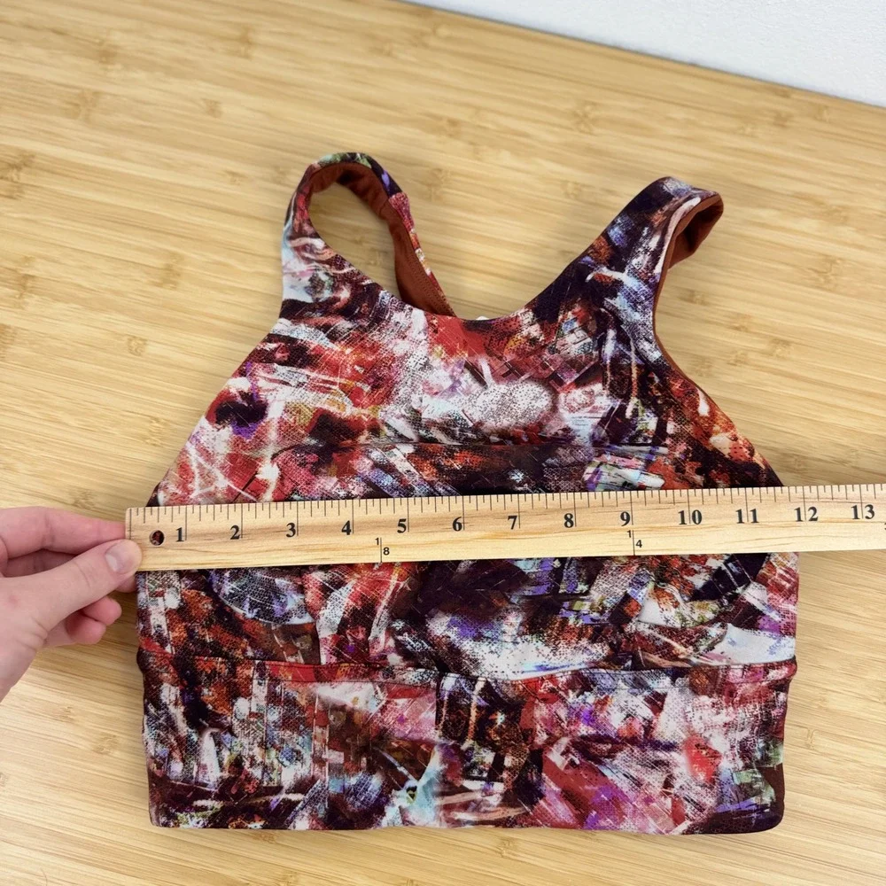 Lululemon Wunder Train Urbantricity Long Line Bra‎ Size 4 Abstract Print